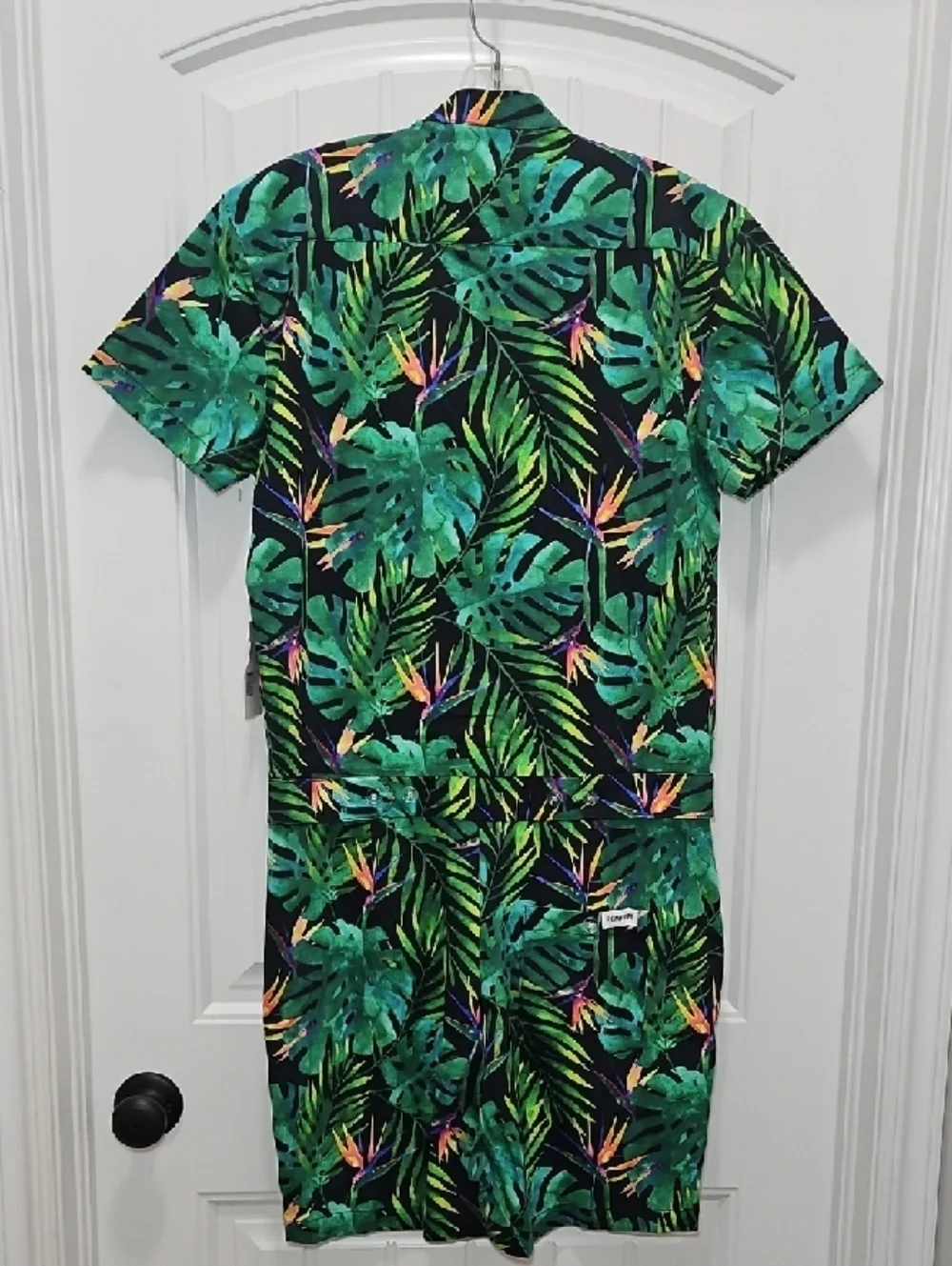 Tipsy Elves Tropical Leaf Print Jungle Romphim Romper New Small - Picture 7 of 12